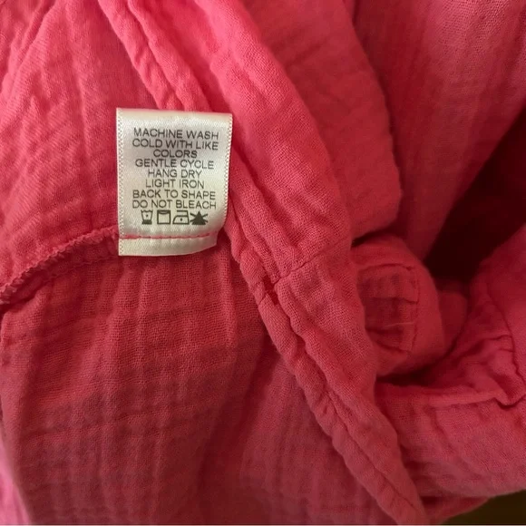 XiRENA~ Pink Nissa Cotton Gauze Tiered Puff Sleeve Mini Dress in size Medium - Picture 12 of 16